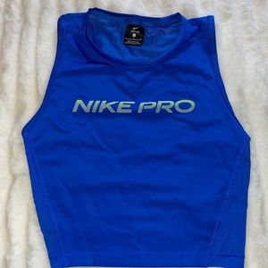 Nike pro dry fit crop top; size small; mesh back